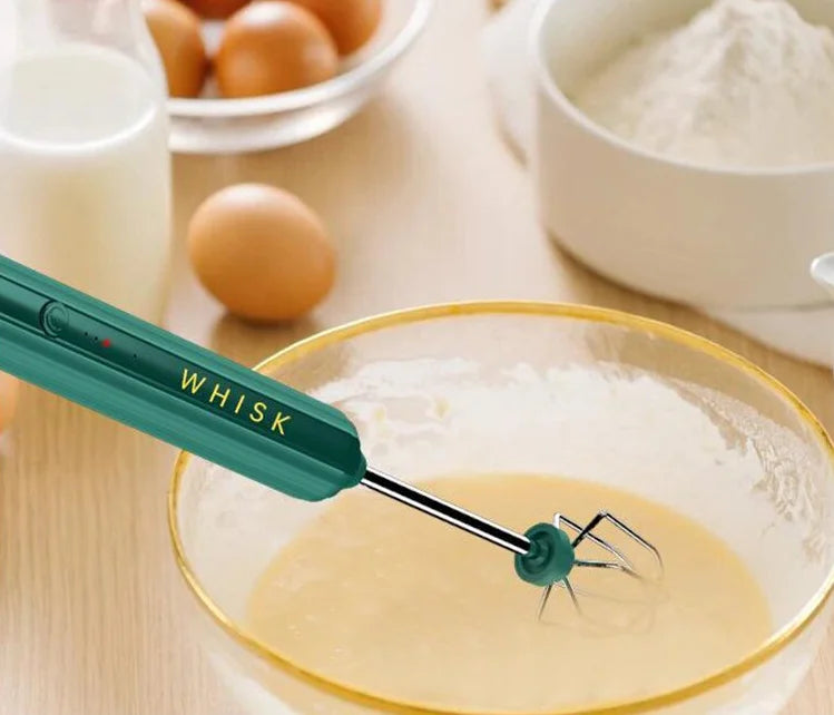 Egg Beater Household Small 2022 New Semi-automatic Cream Wireless Handheld Stainless Steel USB Charging Stirrer - globaltradeleader