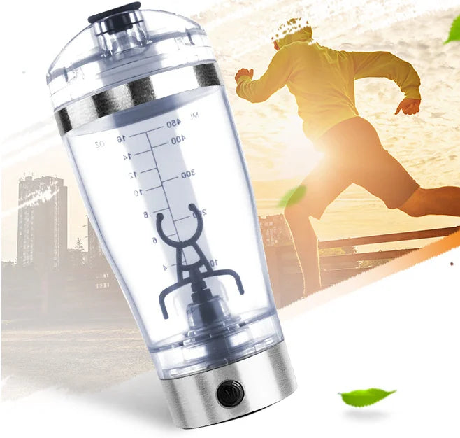 Electric Protein Shake Stirrer USB Shake Bottle Milk Coffee Blender Kettle Sports And Fitness Charging Electric Shaker Cup - globaltradeleader