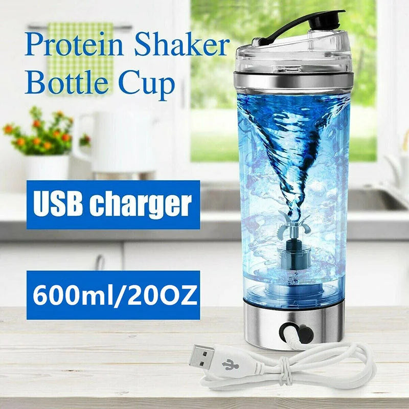 Electric Protein Shake Stirrer USB Shake Bottle Milk Coffee Blender Kettle Sports And Fitness Charging Electric Shaker Cup - globaltradeleader