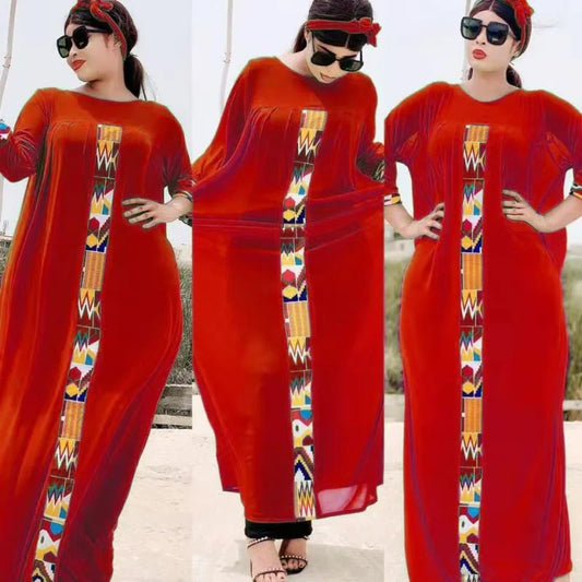 Elegant Dresses Plus Size African Vestidos With Inner Dress - globaltradeleader