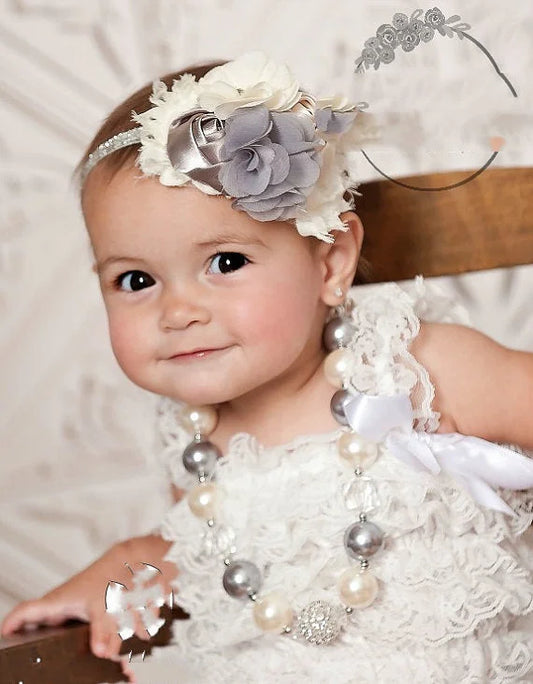 Embroidered Glitter Headband Baby Complicated Raw Edges - globaltradeleader