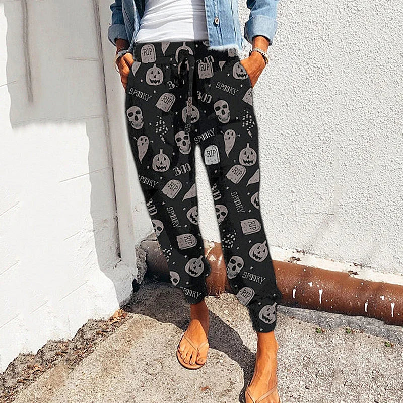 European And American Loose Printed Casual Pants - globaltradeleader