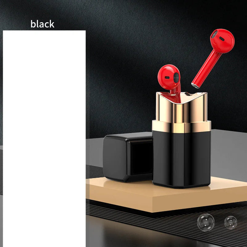 Fashion Individual Earphone Lipstick Bluetooth Earphone In-ear Noise Reduction - globaltradeleader