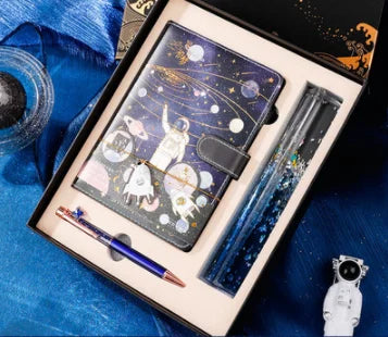 Galaxy Dream Coloring Page Notebook Cute Cartoon Astronaut - globaltradeleader