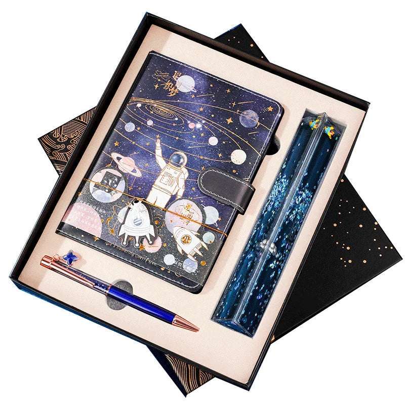 Galaxy Dream Coloring Page Notebook Cute Cartoon Astronaut - globaltradeleader