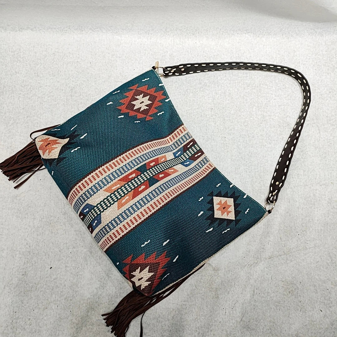 Hand-woven Cotton And Linen Shoulder Bag - globaltradeleader