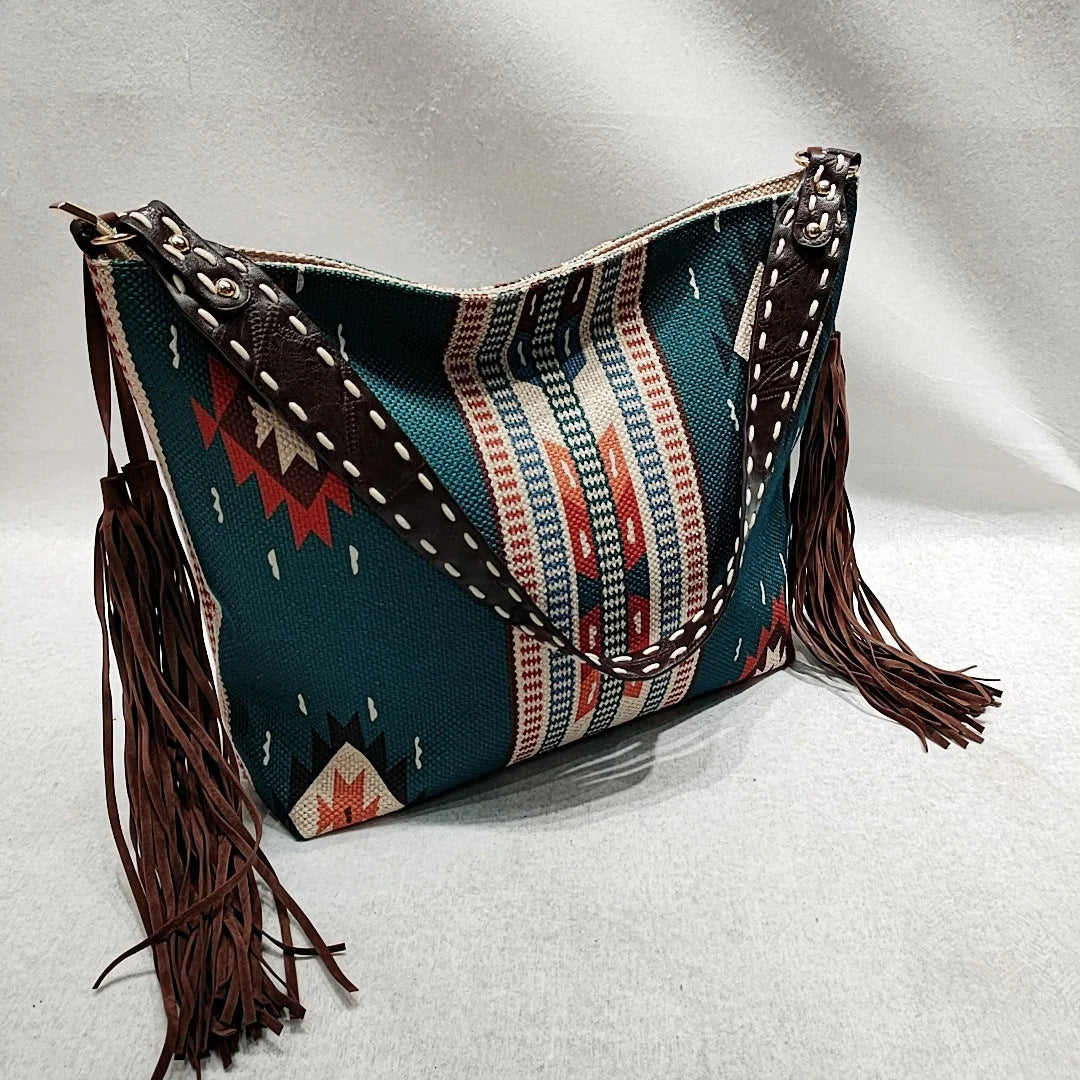 Hand-woven Cotton And Linen Shoulder Bag - globaltradeleader