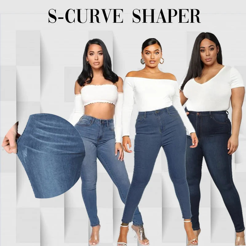 High Rise Waist Skinny Slim Fit Stretch Casual Basic Denim Pants With Faux  Pockets - globaltradeleader