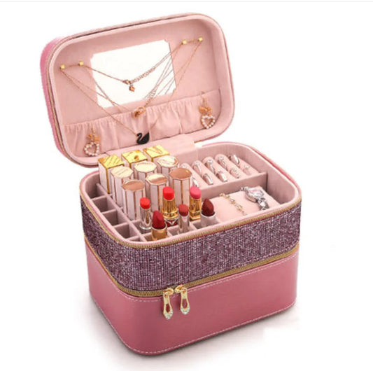 High-end Large-capacity Luxury Cosmetic Jewelry Box - globaltradeleader