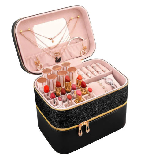 High-end Large-capacity Luxury Cosmetic Jewelry Box - globaltradeleader