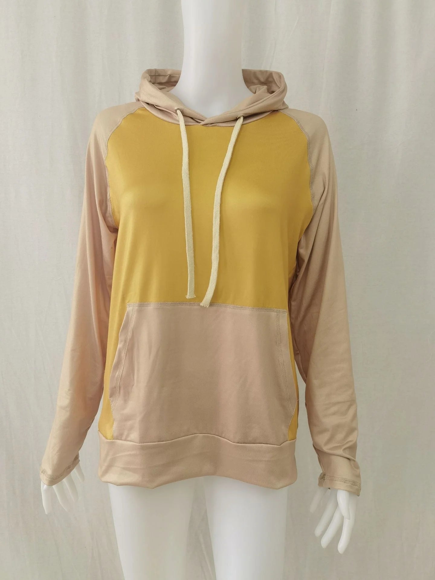 Hooded Pullover Color Matching Casual Women's Sweater - globaltradeleader