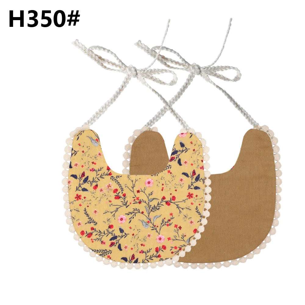 INS Popular European And American Foreign Trade Pure Cotton And Linen Two Layer Saliva Towel Amazon Hot Cross Border Supply Bib Bib - globaltradeleader