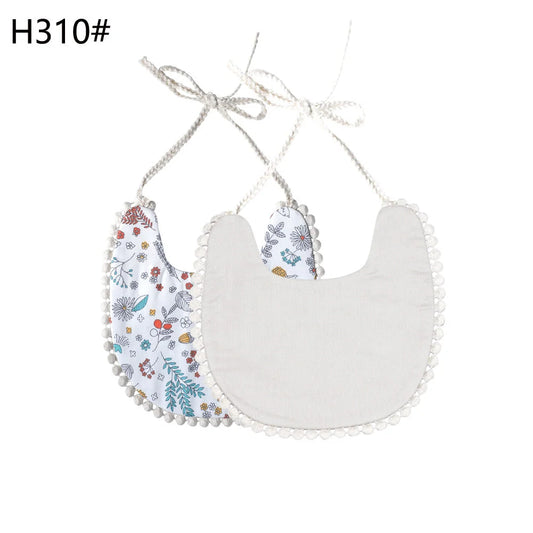 INS Popular European And American Foreign Trade Pure Cotton And Linen Two Layer Saliva Towel Amazon Hot Cross Border Supply Bib Bib - globaltradeleader