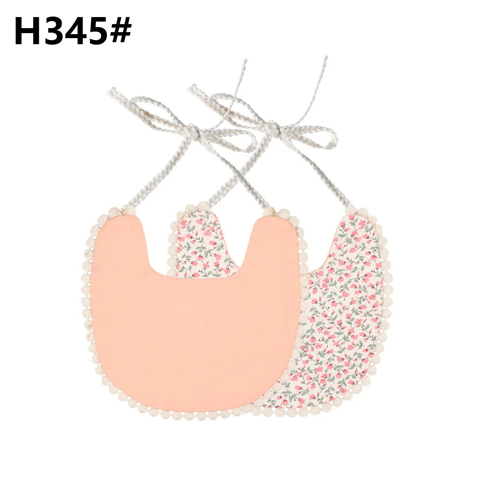 INS Popular European And American Foreign Trade Pure Cotton And Linen Two Layer Saliva Towel Amazon Hot Cross Border Supply Bib Bib - globaltradeleader