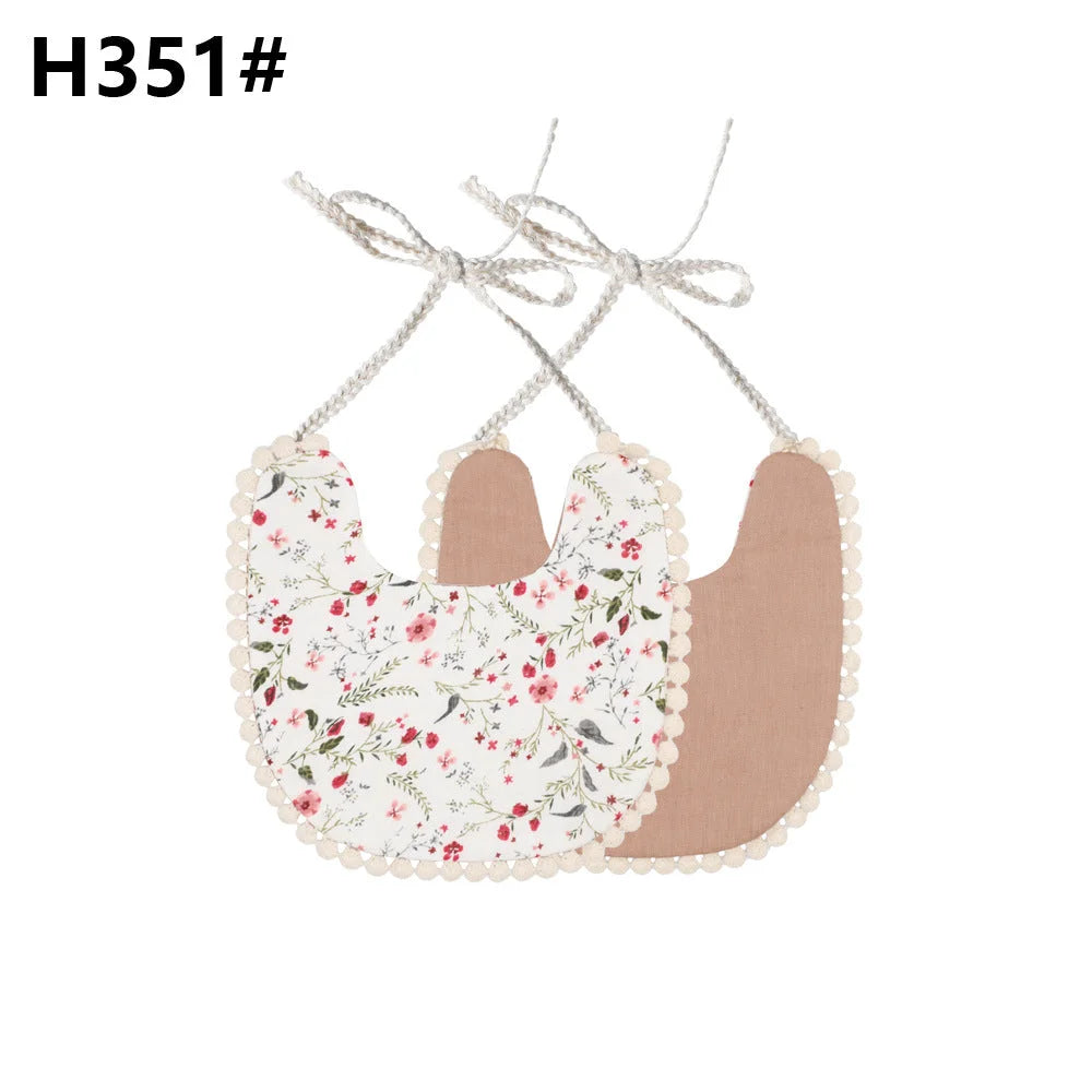 INS Popular European And American Foreign Trade Pure Cotton And Linen Two Layer Saliva Towel Amazon Hot Cross Border Supply Bib Bib - globaltradeleader