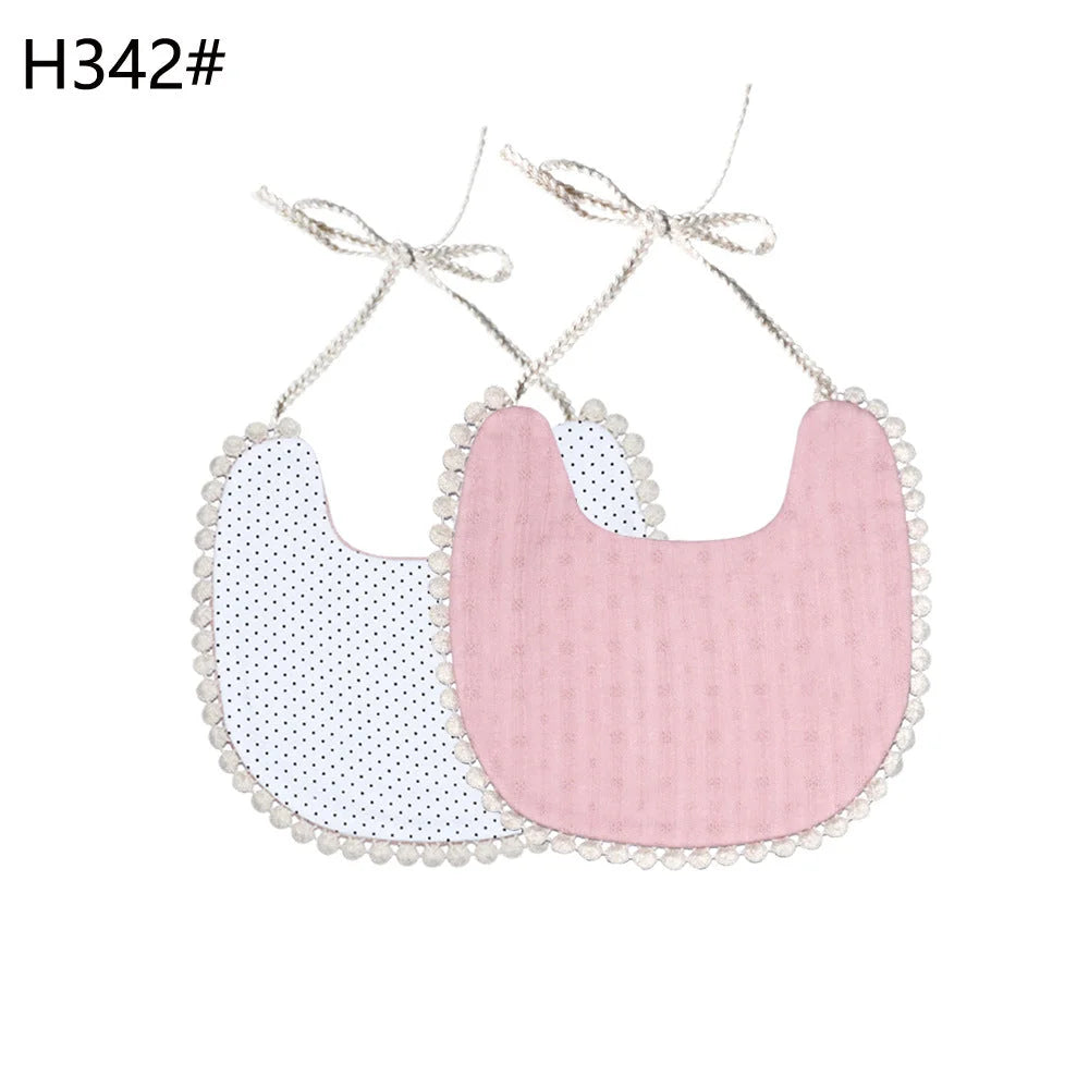 INS Popular European And American Foreign Trade Pure Cotton And Linen Two Layer Saliva Towel Amazon Hot Cross Border Supply Bib Bib - globaltradeleader