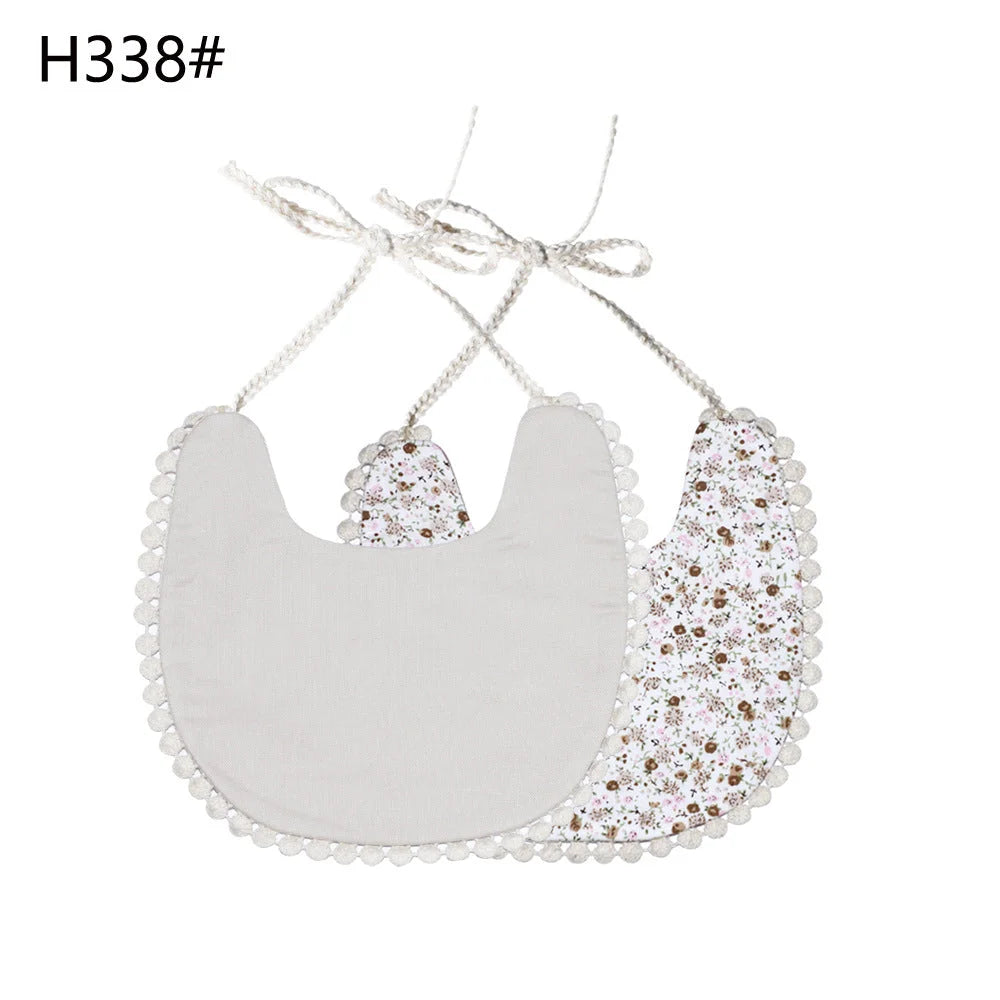 INS Popular European And American Foreign Trade Pure Cotton And Linen Two Layer Saliva Towel Amazon Hot Cross Border Supply Bib Bib - globaltradeleader