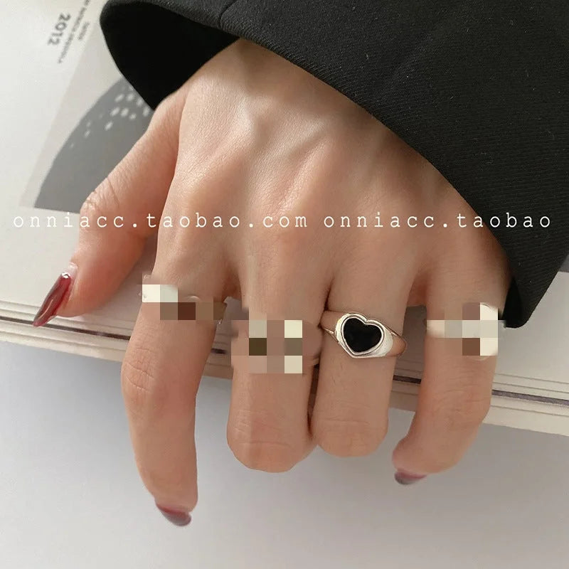 Ins Trend Retro Ring Ring Female Thai Silver Cold Wind Chain Simple Fashion 2022 New Korean Jewelry - globaltradeleader