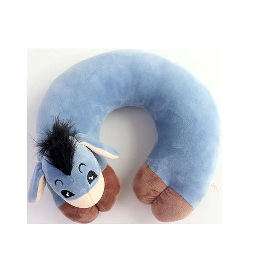 JSQTOYS Cute Cartoon U-shaped Pillow Blue Donkey Office Nap Travel Portable Neck Pillow Plush Toy - globaltradeleader