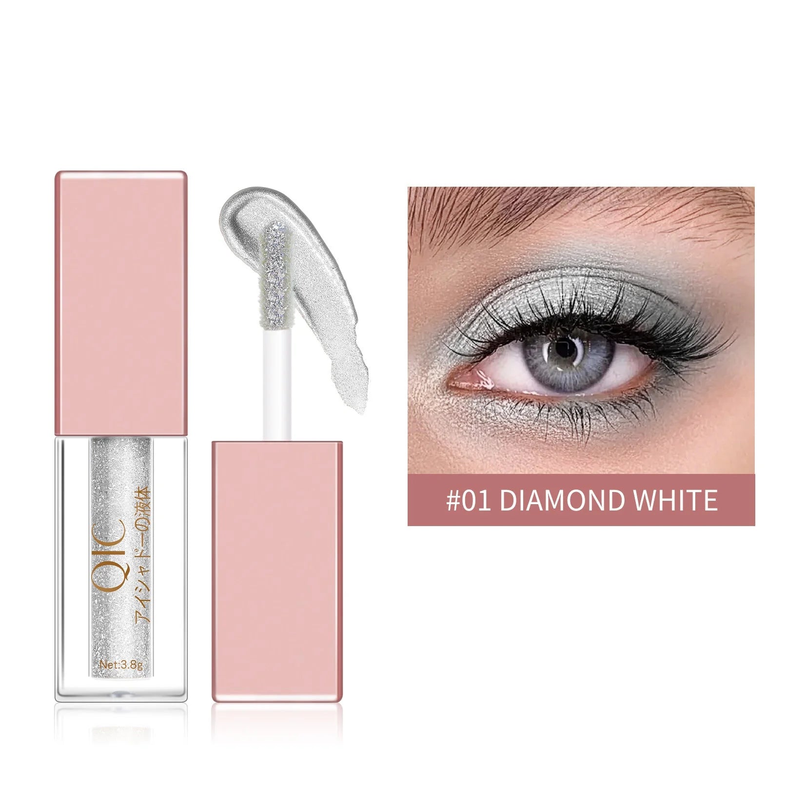 Liquid Eyeshadow Matte Diamond Pearlescent Waterproof Crushed Diamond Eyeshadow Liquid Professional Women's Cosmetics - globaltradeleader