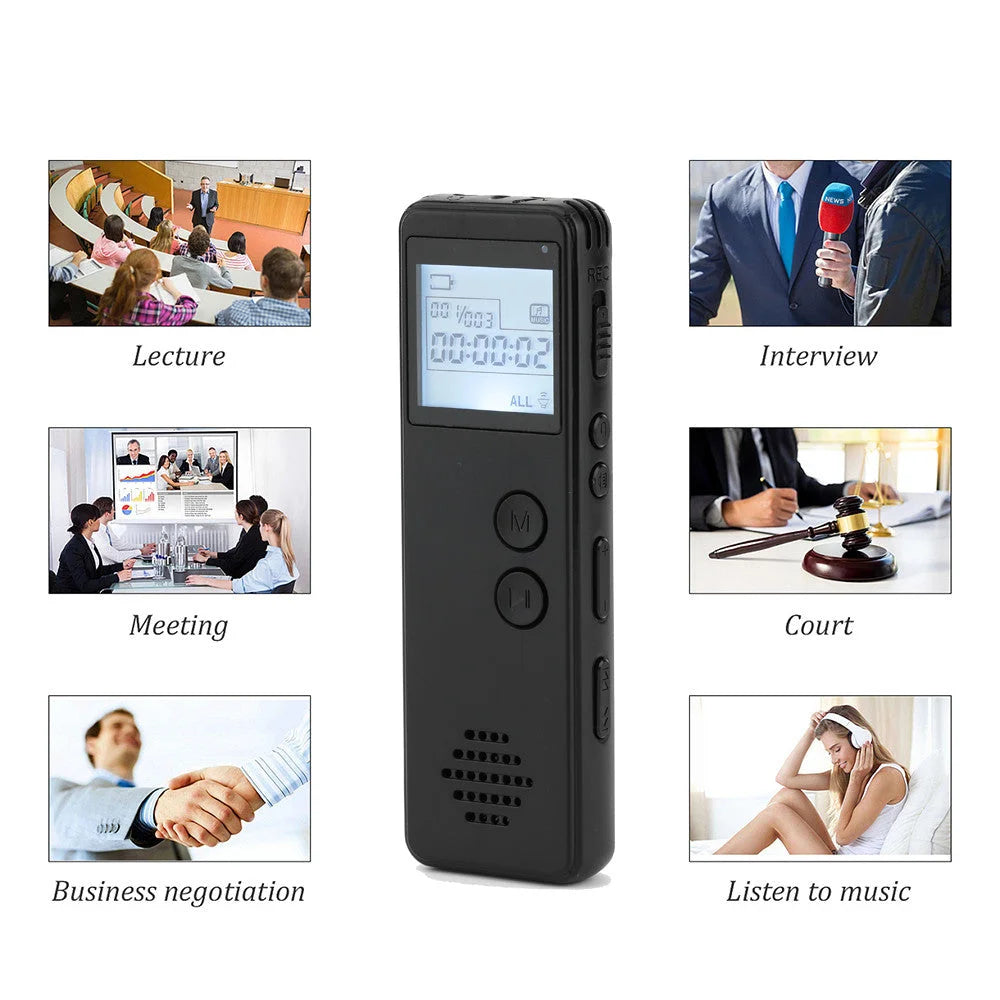 Long Distance MP3 Digital Voice Recorder Noise Reduction One-key Recording 128Kbps - globaltradeleader