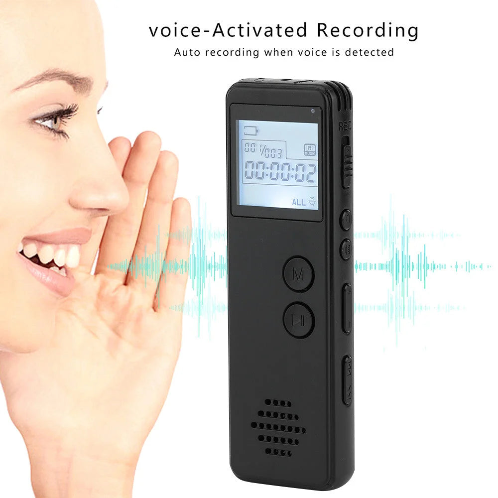 Long Distance MP3 Digital Voice Recorder Noise Reduction One-key Recording 128Kbps - globaltradeleader