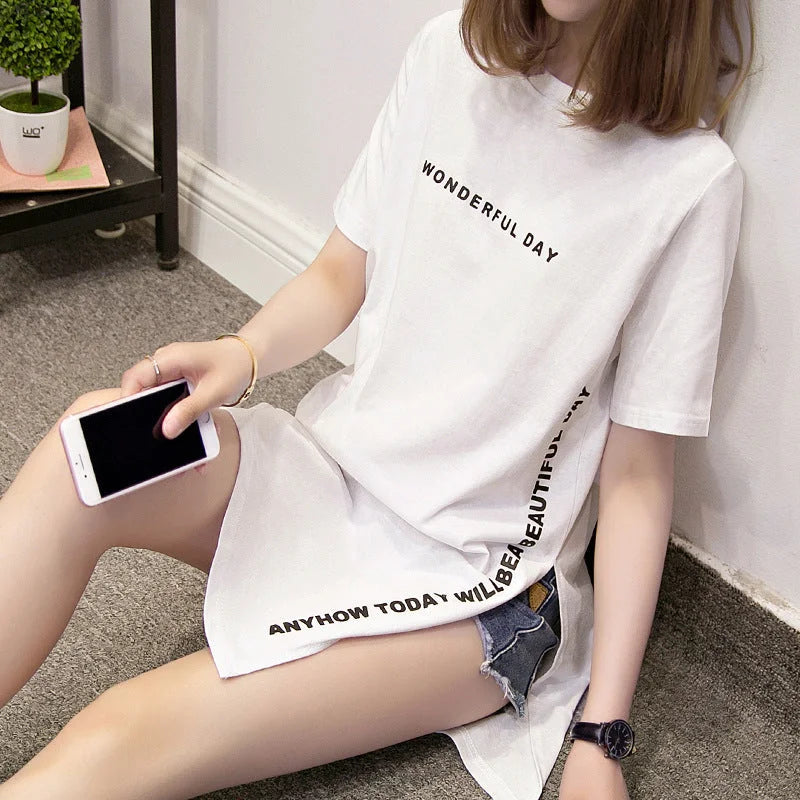 Long letter print bottoming shirt - globaltradeleader