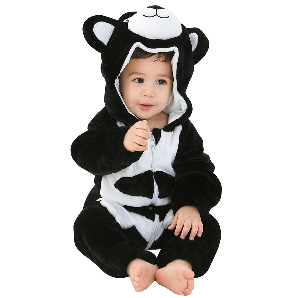 MICHLEY 2022 New Children's Romper Baby Fleece Romper Children's One-piece Animal Baby Clothing - globaltradeleader