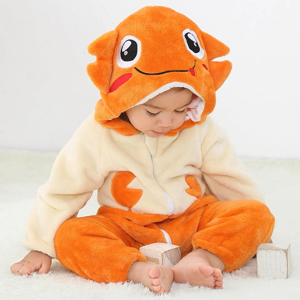 MICHLEY 2022 New Children's Romper Baby Fleece Romper Children's One-piece Animal Baby Clothing - globaltradeleader