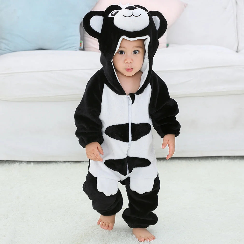 MICHLEY 2022 New Children's Romper Baby Fleece Romper Children's One-piece Animal Baby Clothing - globaltradeleader