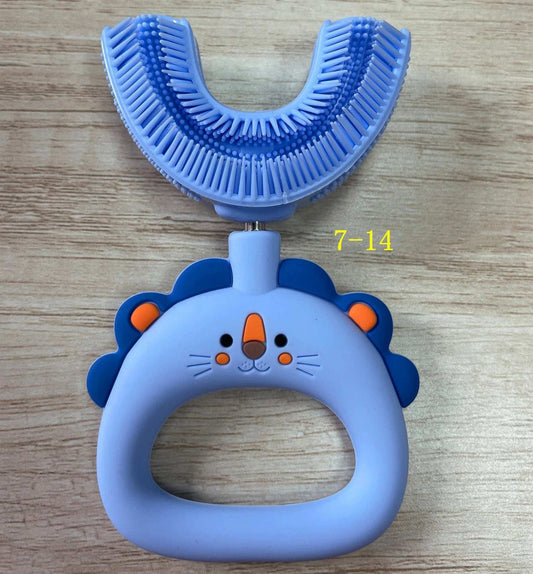 Manual Children's U-shaped Little Lion Silicone Toothbrush - globaltradeleader