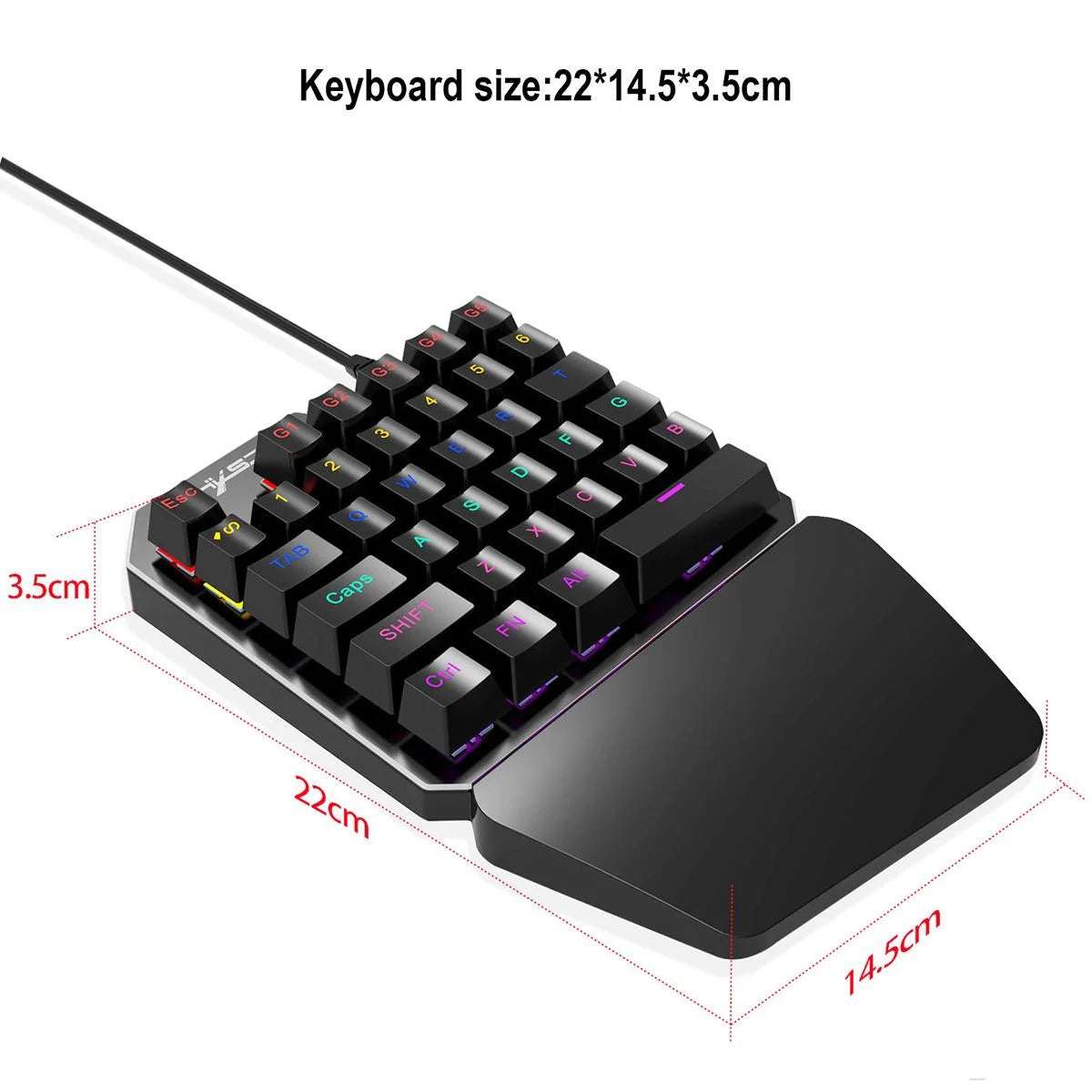 Mini Mechanical One-handed Keyboard With 35 Keys - globaltradeleader