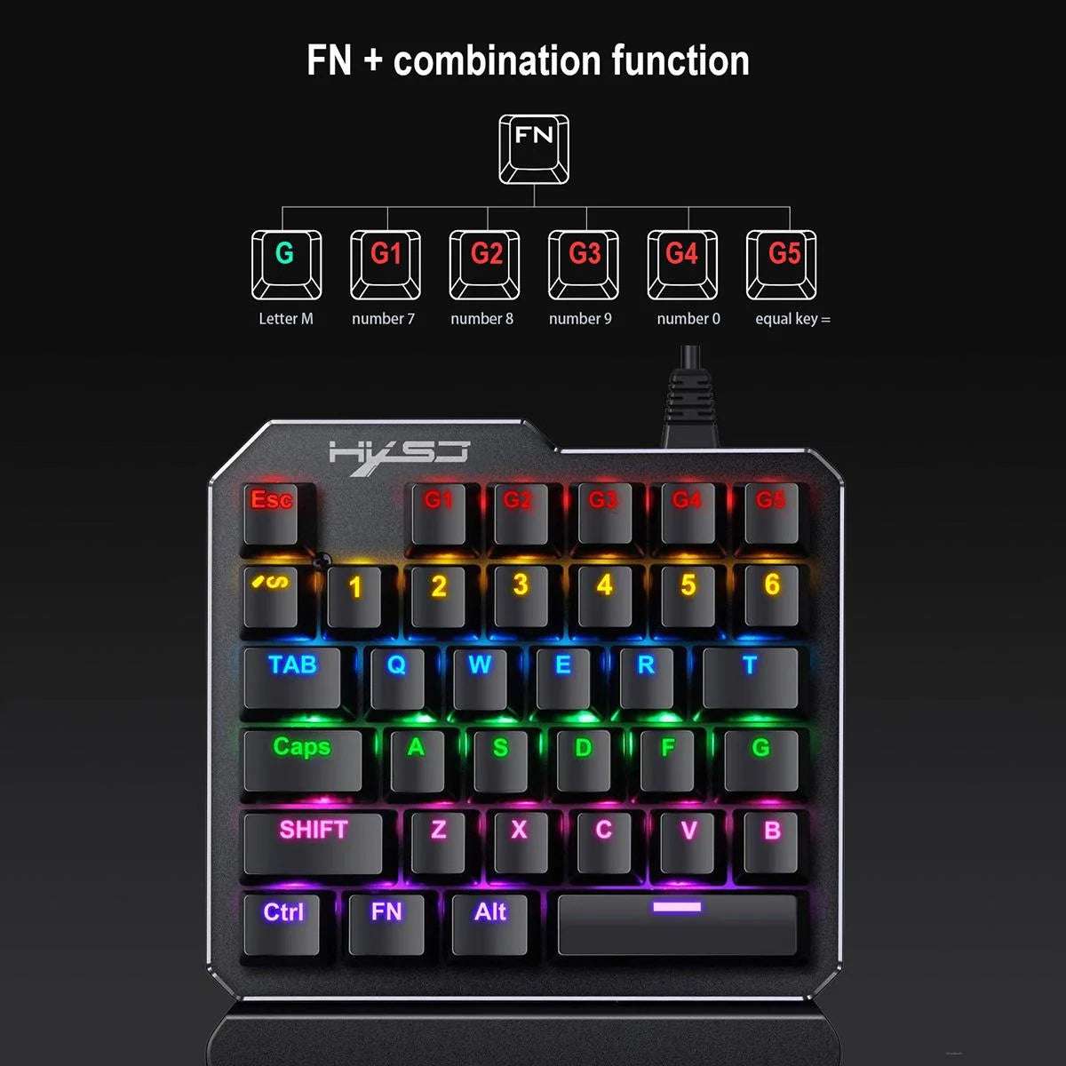 Mini Mechanical One-handed Keyboard With 35 Keys - globaltradeleader