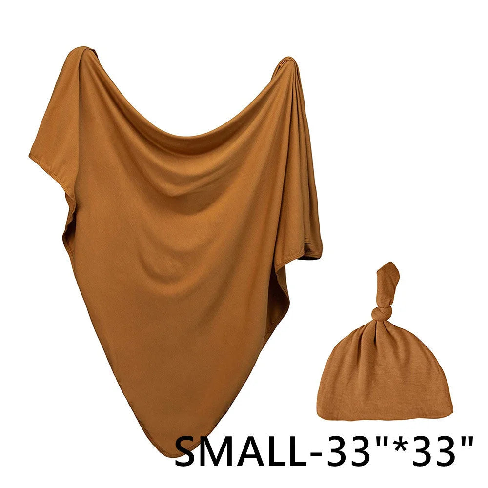 Newborn Knitted Stretch Fabric Solid Color Wrapper - globaltradeleader