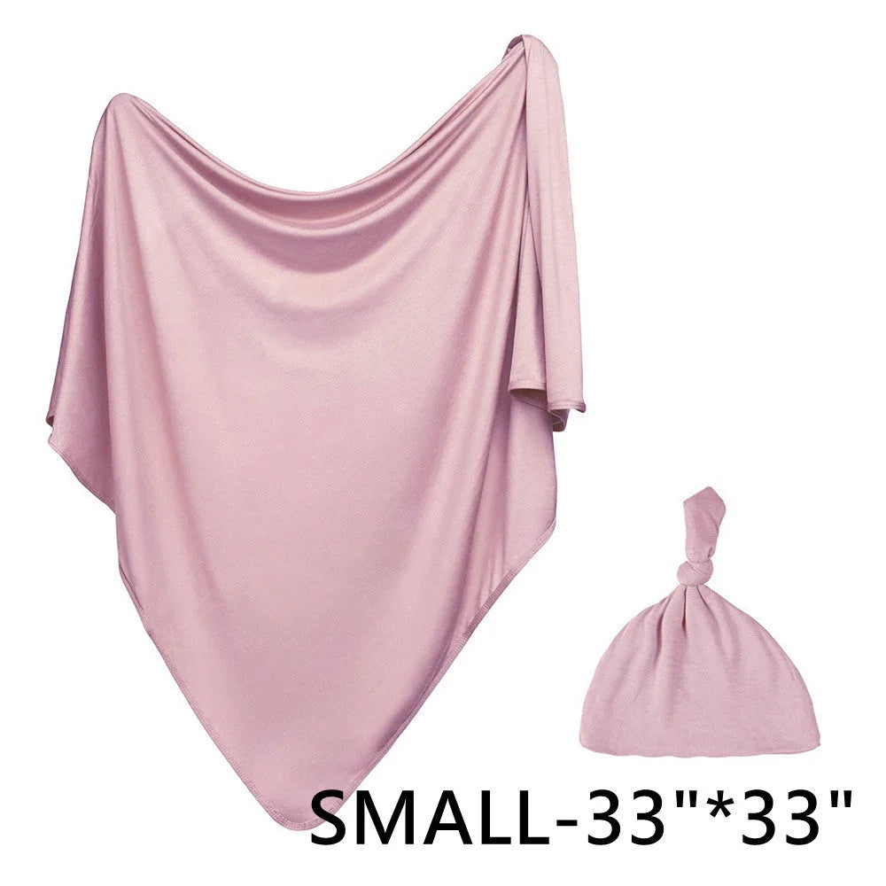 Newborn Knitted Stretch Fabric Solid Color Wrapper - globaltradeleader