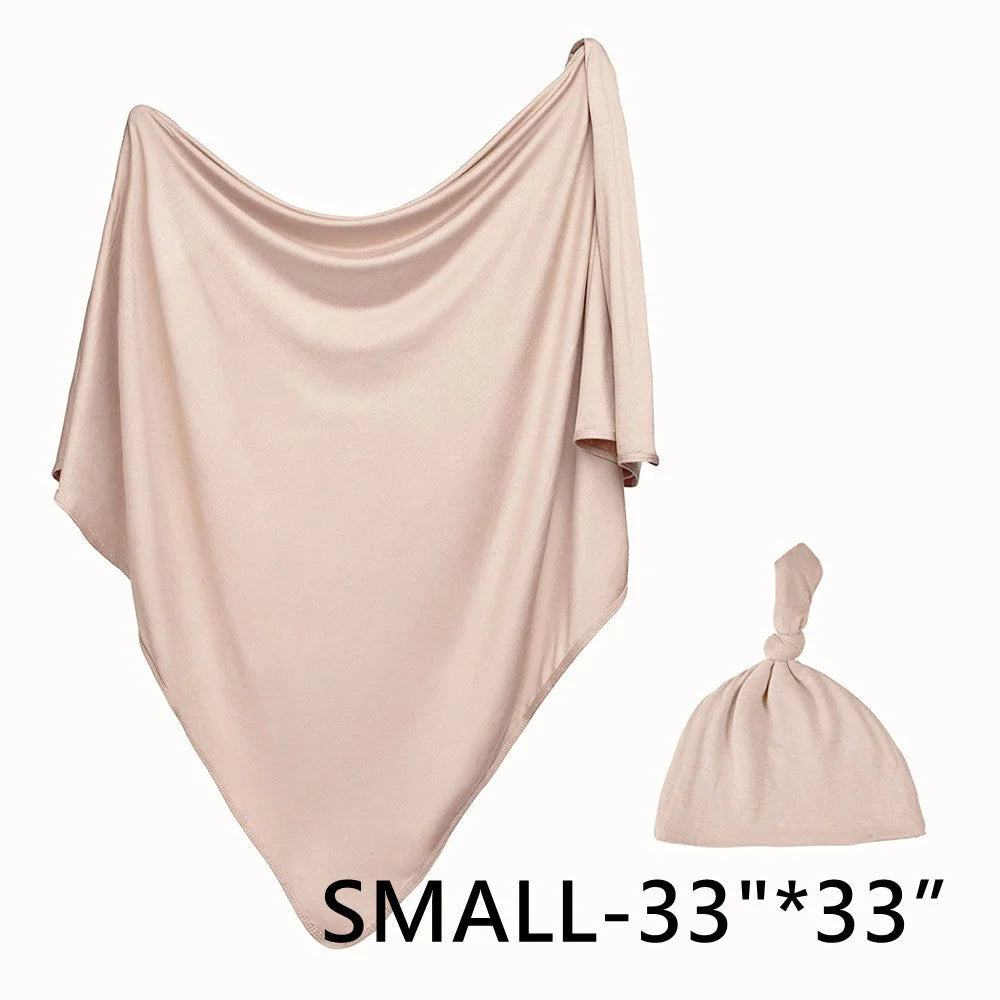 Newborn Knitted Stretch Fabric Solid Color Wrapper - globaltradeleader