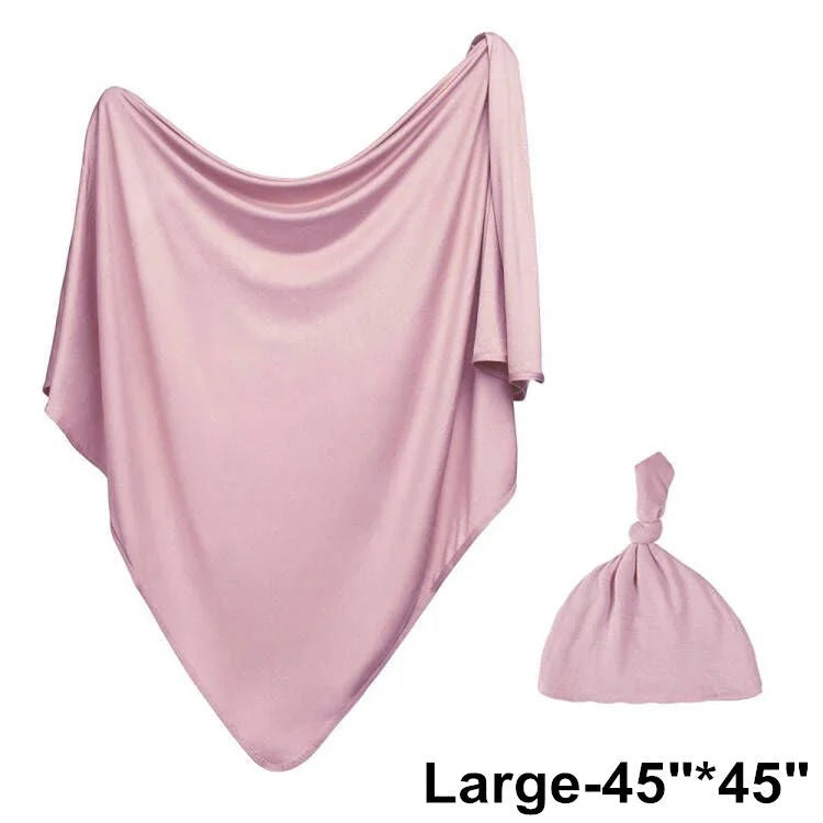 Newborn Knitted Stretch Fabric Solid Color Wrapper - globaltradeleader