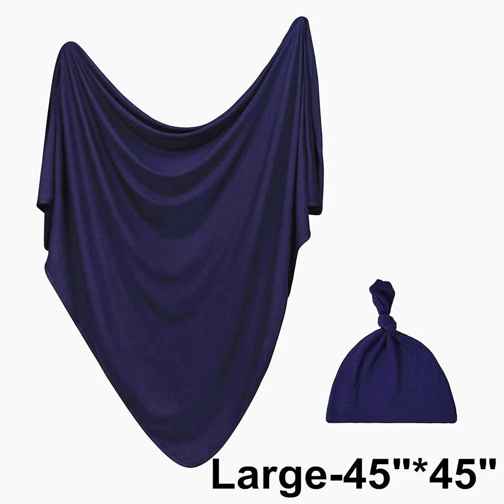 Newborn Knitted Stretch Fabric Solid Color Wrapper - globaltradeleader