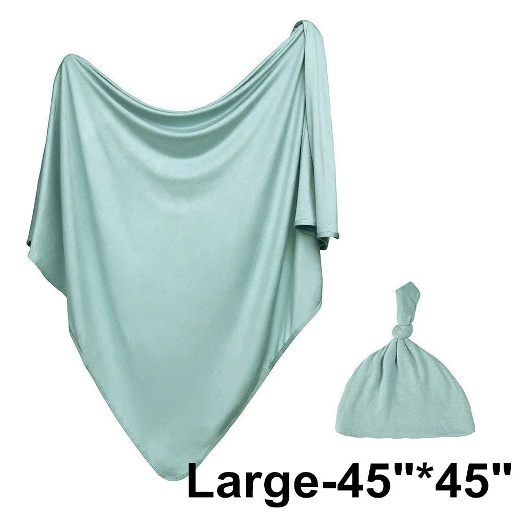 Newborn Knitted Stretch Fabric Solid Color Wrapper - globaltradeleader