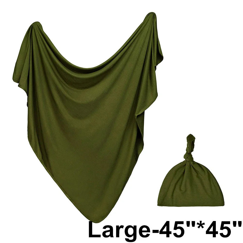 Newborn Knitted Stretch Fabric Solid Color Wrapper - globaltradeleader