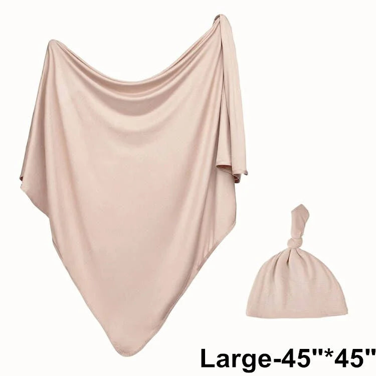 Newborn Knitted Stretch Fabric Solid Color Wrapper - globaltradeleader