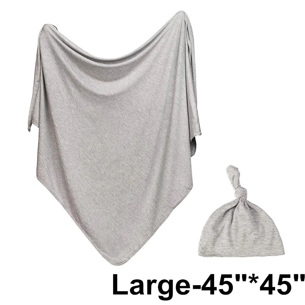 Newborn Knitted Stretch Fabric Solid Color Wrapper - globaltradeleader