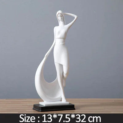 Nordic Minimalist Abstract Modern Sculpture Figure Statue Resin Crafts Home Decoration - globaltradeleader