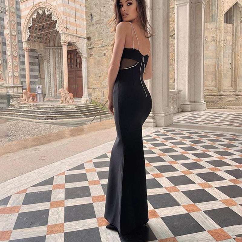 Dazzling Diamonds and Delightful Design: Elevate Your Style with the French Bandage Evening Dress