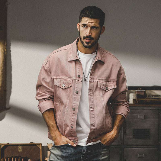 Fashion American Classic Vintage Denim Jacket Men - globaltradeleader