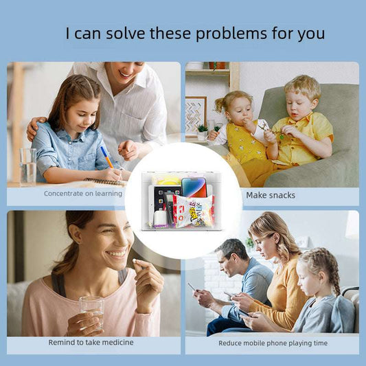 Smart Lock Box Student Postgraduate Entrance Examination Mobile Phone Lock Self-discipline Box To Quit Internet Addiction To Quit Mobile Phone Addiction Time Management Artifact