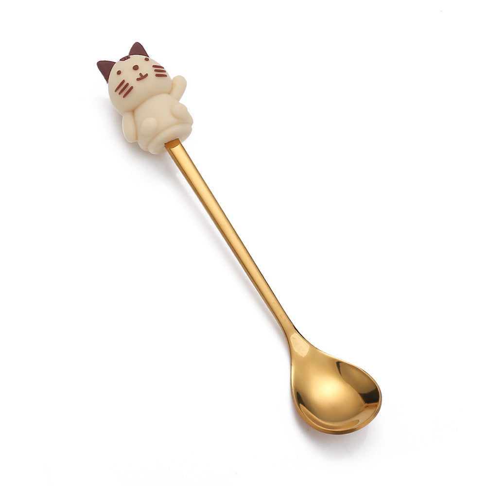 Christmas Cartoon Tableware Cat's Paw Spoon