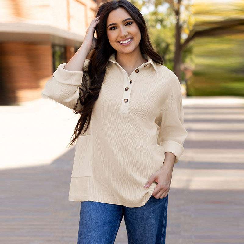 Pullover Round Neck Long Sleeves Top Women's European And American Loose Sweater - globaltradeleader