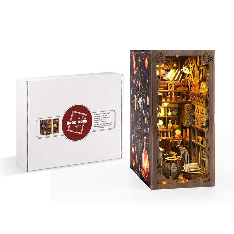 3d Handmade Wooden Assembly Book Stand Creative - globaltradeleader