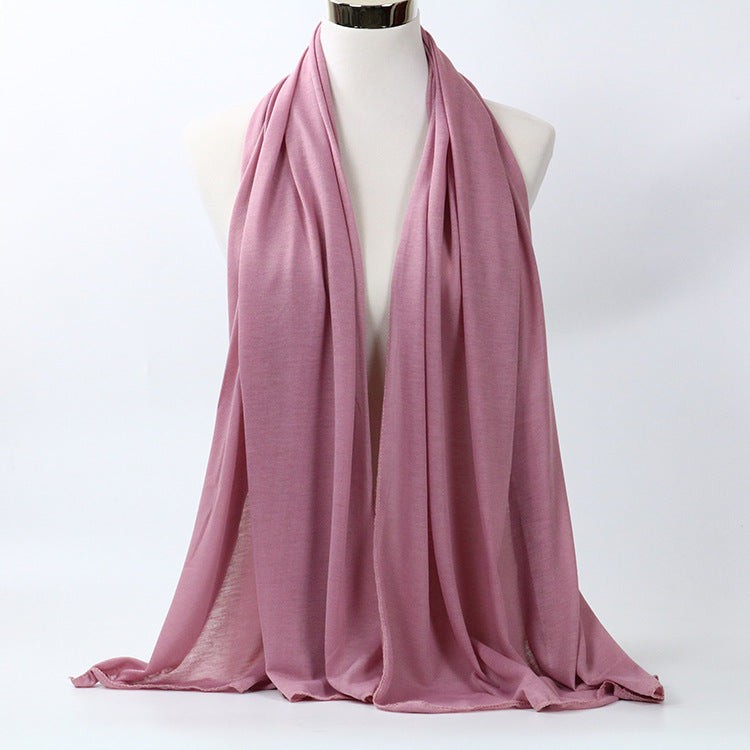 Women's Monochrome Mercerized Cotton Jersey Scarf